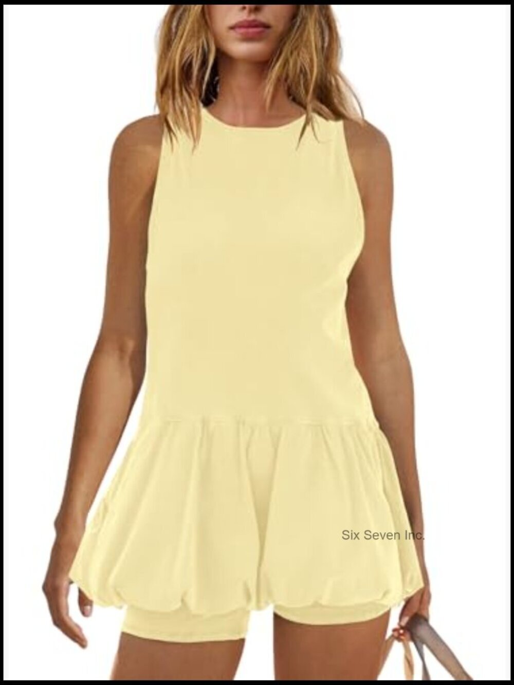 Athletic Dress with Shorts Backless Tennis Golf Active Dress with Pockets - Picture 2 of 7